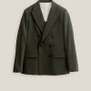 DOUBLE-BREASTED PEAK BLAZER