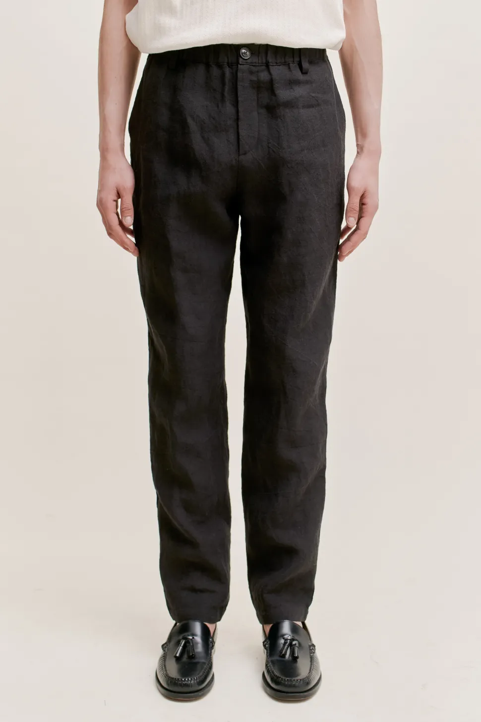 ELASTICATED WIDE TROUSERS