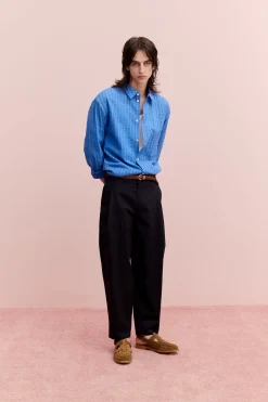 FOLDED WIDE TROUSERS