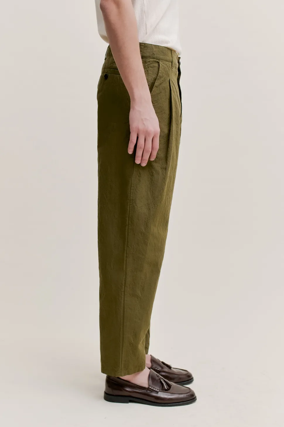 FOLDED WIDE TROUSERS