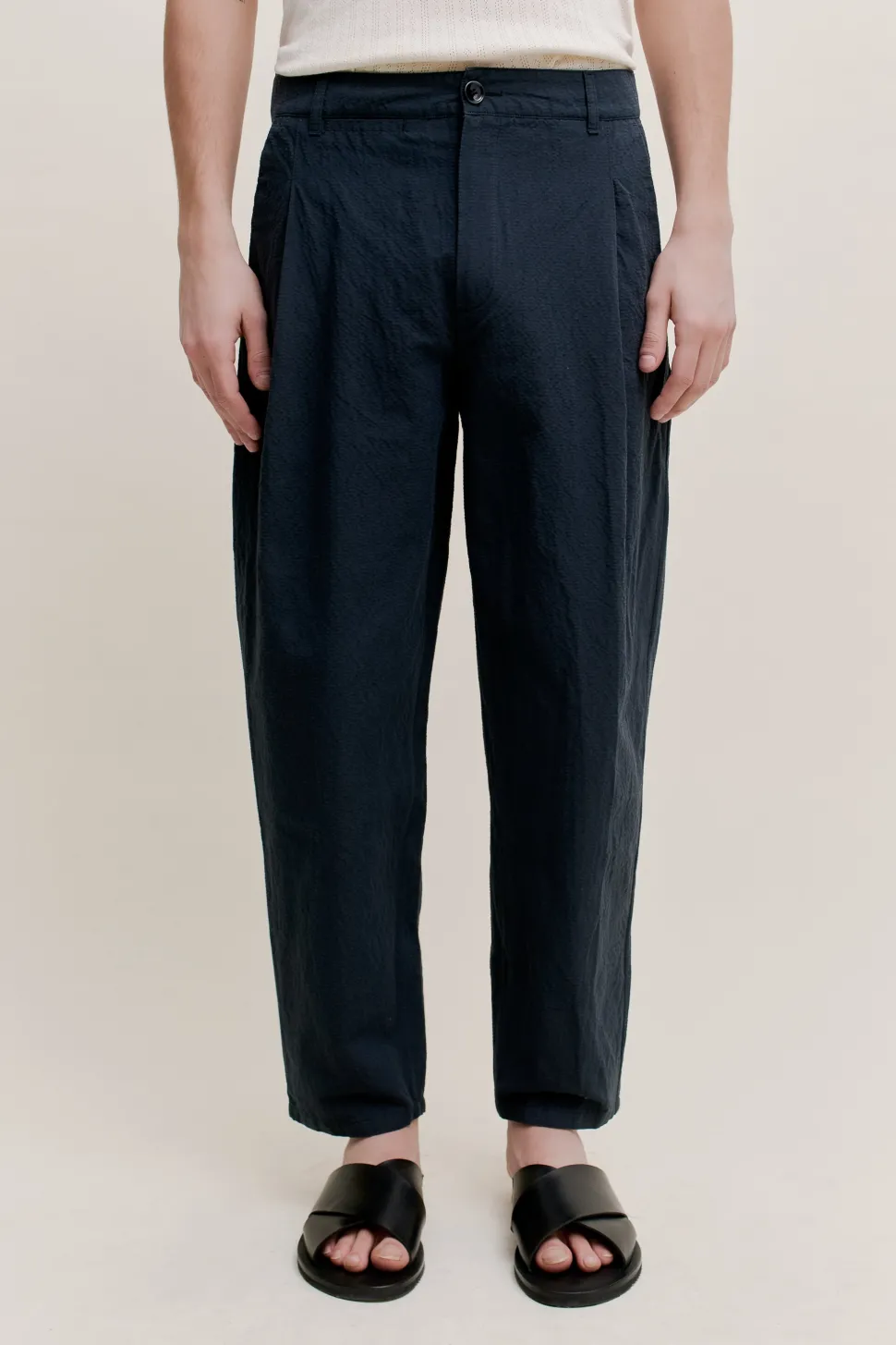 FOLDED WIDE TROUSERS