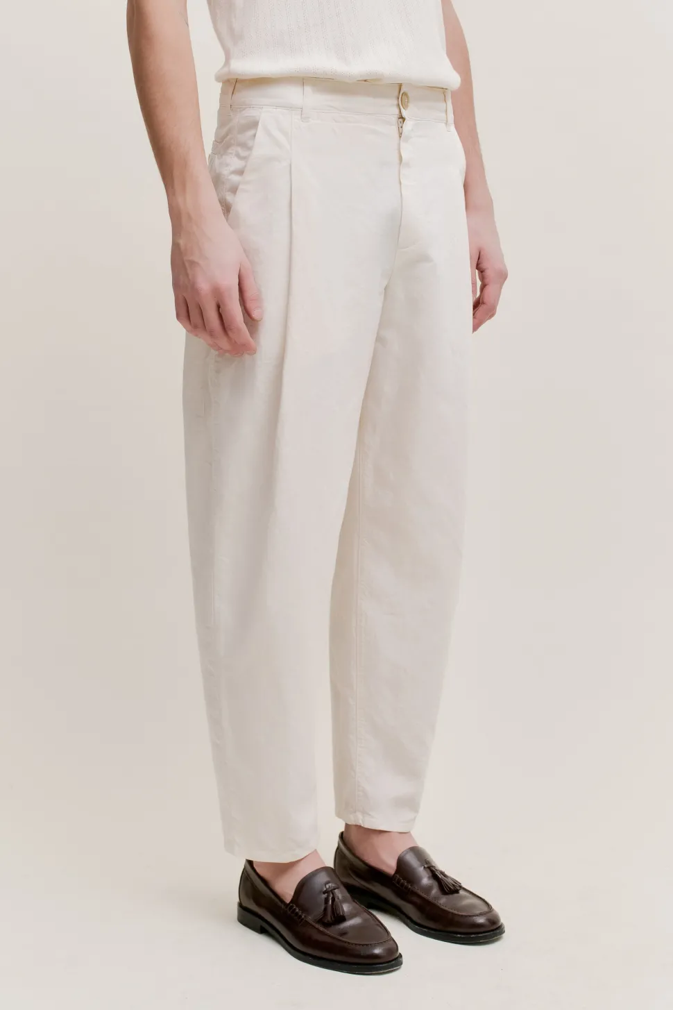 FOLDED WIDE TROUSERS