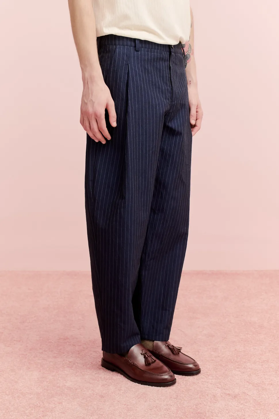 FOLDED WIDE TROUSERS