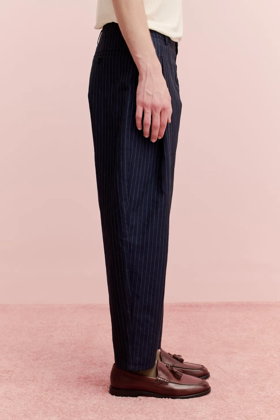 FOLDED WIDE TROUSERS