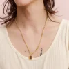 YIN YANG NECKLACE WITH STONE