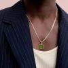 YIN YANG NECKLACE WITH STONE