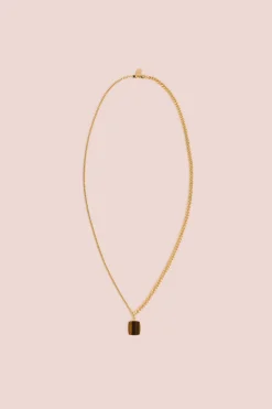 YIN YANG NECKLACE WITH STONE